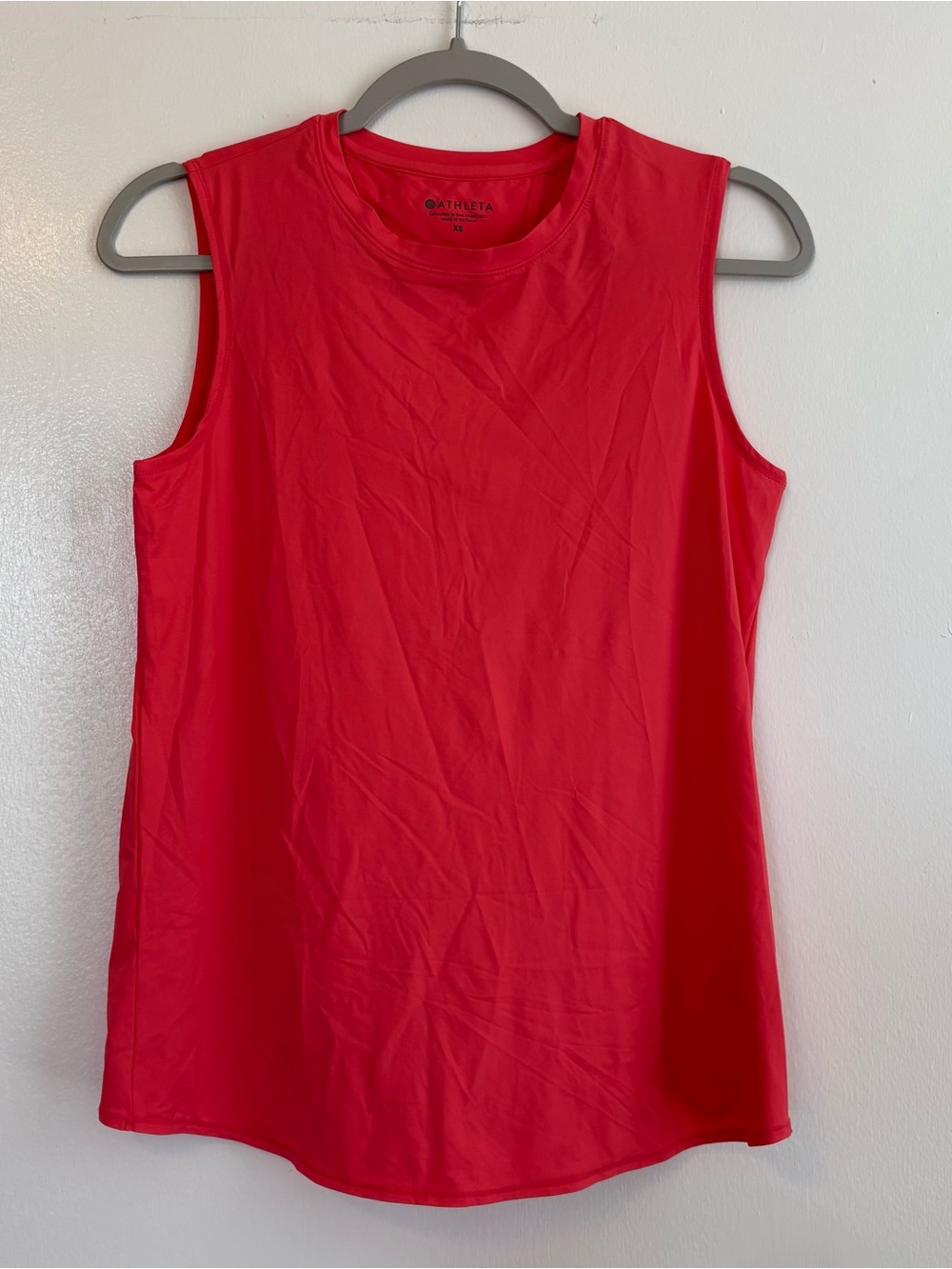 Athleta Women's Coral Crew Neck Knit Tank Top Stretch Lightweight Pullover XS
